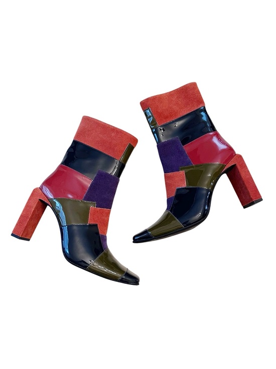 Jeffrey Campbell Shoes - Jeffrey Campbell Anthropologie Lightspeed patchwork boots size 7